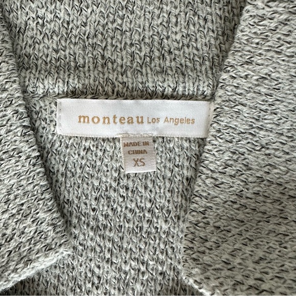 Monteau Long Grey Knit Cardigan XS - Picture 6 of 7